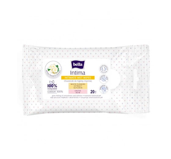 BELLA INTIMA ВЛАЖНЫЕ САЛФЕТКИ ДЛЯ ИНТИМНОЙ ГИГИЕНЫ 20 ШТУК