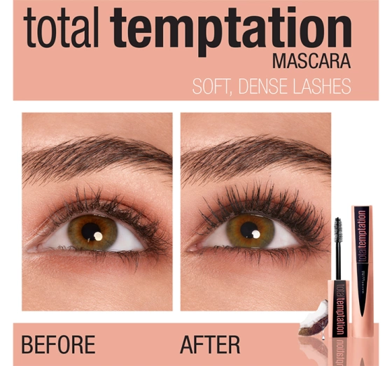 MAYBELLINE TOTAL TEMPTATION ТУШ BLACK 8,6МЛ