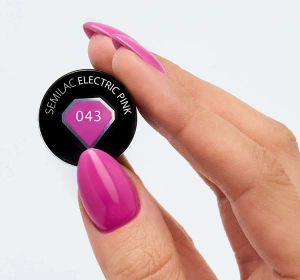 SEMILAC ГІБРИДНИЙ ЛАК УФ ELECTRIC PINK 043