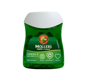 Moller's Forte с рыбьим жиром пищевая добавка с омега-3 и витаминами D+E 60 капсул