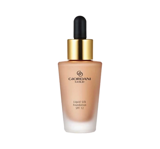 ORIFLAME GIORDANI GOLD LIQUID SILK FOUNDATION SPF12 ТОНАЛЬНОЕ СРЕДСТВО ДЛЯ ЛИЦА NATURAL BEIGE 30МЛ
