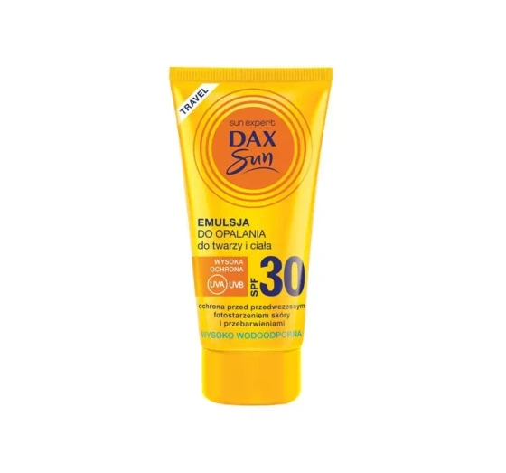 DAX SUN ЕМУЛЬСІЯ ДЛЯ ЗАСМАГИ ДЛЯ ОБЛИЧЧЯ І ТІЛА SPF30 50МЛ