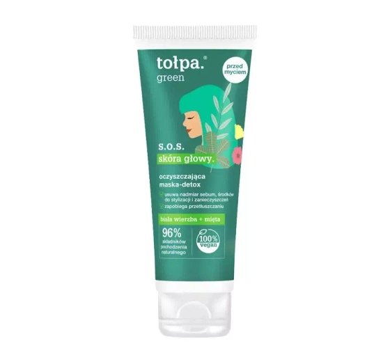 TOŁPA GREEN S.O.S. КОЖА ГОЛОВЫ. ОЧИЩАЮЩАЯ ДЕТОКС-МАСКА ДЛЯ КОЖИ ГОЛОВЫ 100МЛ