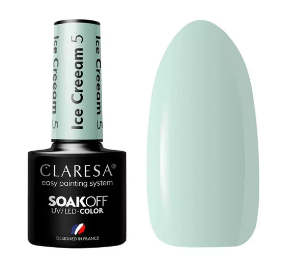 CLARESA SOAK OFF ГЕЛЬ-ЛАК ICE CREAM 5 5МЛ