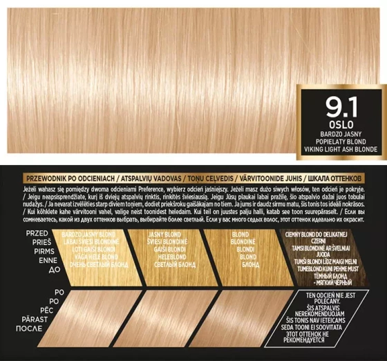LOREAL RECITAL PREFERENCE ФАРБА ДЛЯ ВОЛОССЯ Z 9.1