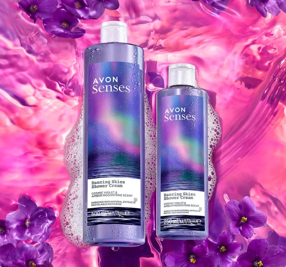 AVON SENSES DANCING SKIES ГЕЛЬ ДЛЯ ДУШУ 500МЛ