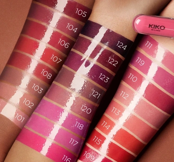  KIKO Milano Unlimited Double Touch двоетапна рідка помада 114 Orange Red 2x3мл