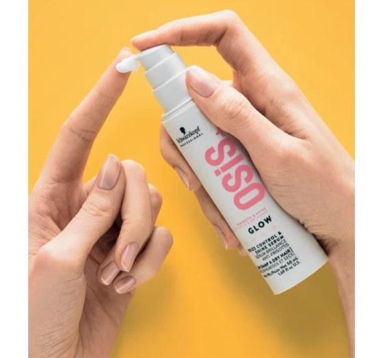 SCHWARZKOPF OSIS+ GLOW СИРОВАТКА ДЛЯ БЛИСКУ ВОЛОССЯ І ПРОТИ ПУХНАСТОСТІ 50МЛ