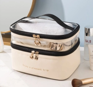 eCarla дворівнева дорожня косметичка KS92WZ3 Бежевая