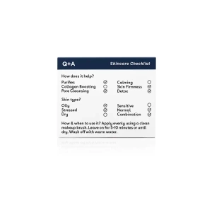 Q+A ОЧИЩАЮЩАЯ МАСКА ДЛЯ ЛИЦА С АКТИВИРОВАННЫМ УГЛЕМ 50Г