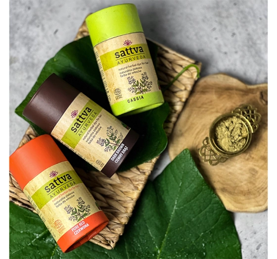 SATTVA AYURVEDA НАТУРАЛЬНАЯ ТРАВЯНАЯ КРАСКА НА ОСНОВЕ ХНЫ DARK BLONDE 150Г
