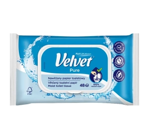 Velvet Pure Влажная туалетная бумага 48 штук