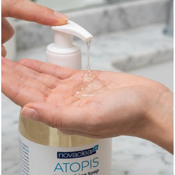 Novaclear Atopis увлажняющее мыло для рук с органическим маслом конопли 300 мл