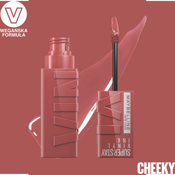MAYBELLINE SUPERSTAY VINYL INK ВІНІЛОВА ПОМАДА ДЛЯ ГУБ 35 CHEEKY 4,2МЛ