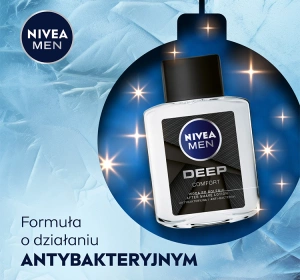 NIVEA MEN Deep Collection набір чоловічої косметики в подарунковій коробці: лосьйон після гоління + крем для обличчя та тіла + гель для душу + кульковий антиперспірант
