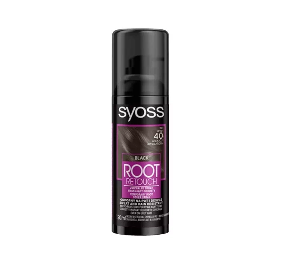 SYOSS ROOT RETOUCHER СПРЕЙ ДЛЯ ФАРБУВАННЯ КОРЕНІВ ВОЛОСЯ BLACK 120МЛ
