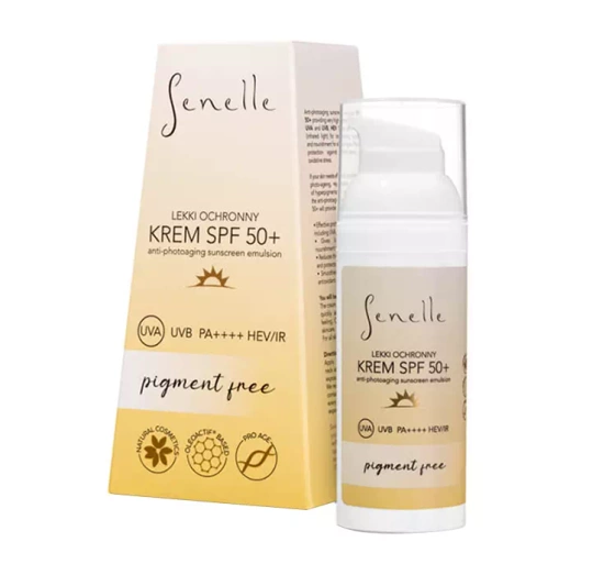 SENELLE СОЛНЦЕЗАЩИТНЫЙ КРЕМ ДЛЯ ЛИЦА БЕЗ ПИГМЕНТА SPF 50+ 50МЛ