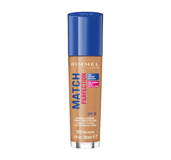 RIMMEL ТОНАЛЬНА ОСНОВА MATCH PERFECTION NR 203 НОВА ВЕРСІЯ