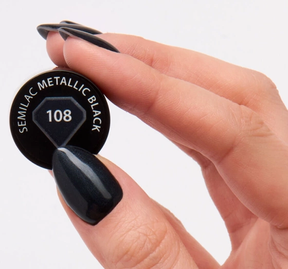 SEMILAC ГЕЛЬ-ЛАК UV METTALIC BLACK 108