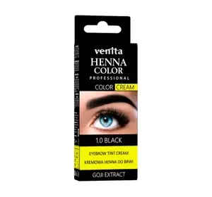 VENITA HENNA COLOR КРЕМОВА ХНА ДЛЯ БРІВ 1.0 BLACK 15Г + 15Г
