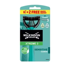 WILKINSON SWORD XTREME3 SENSITIVE ОДНОРАЗОВА БРИТВА ДЛЯ ЧОЛОВІКІВ 8 ШТУК