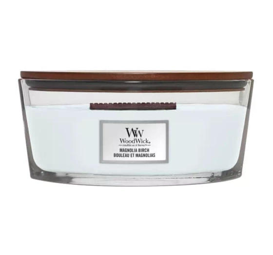 Нажмите на картинку, чтобы ее увеличить WOODWICK ELLIPSE CANDLE АРОМАТИЧЕСКАЯ СВЕЧА MAGNOLIA BIRCH 453,6Г
