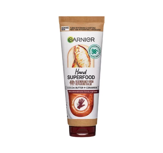GARNIER HAND SUPERFOOD РЕГЕНЕРИРУЮЩИЙ КРЕМ ДЛЯ РУК КАКАО-МАСЛО 75МЛ