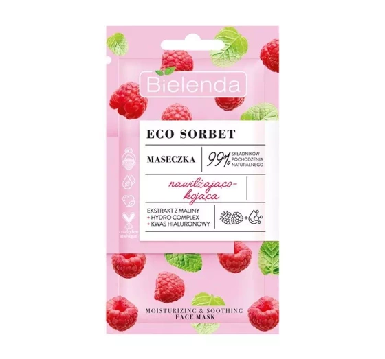 BIELENDA ECO SORBET RASPBERRY МАСКА ДЛЯ ОБЛИЧЧЯ 8Г