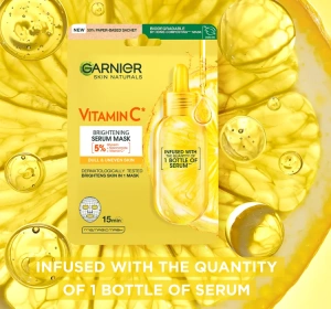GARNIER SKIN NATURALS ТКАНИННА МАСКА З ВІТАМІНОМ C 28Г