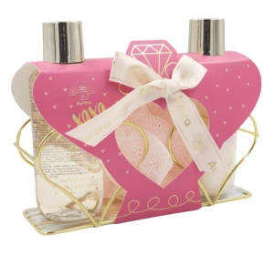 Aurora Xoxo White Tea подарунковий набір гель для душу 150мл + бальзам 150мл + губка для душу