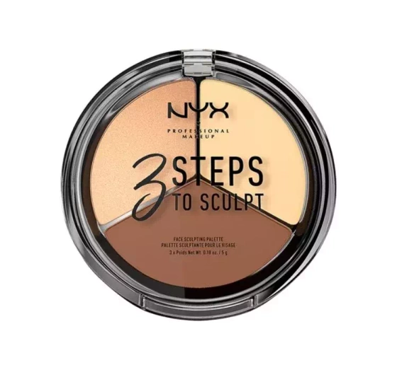 NYX PROFESSIONAL MAKEUP 3 STEPS TO SCULPT ПАЛЕТКА ДЛЯ КОНТУРИРОВАНИЯ LIGHT