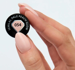 SEMILAC ГІБРИДНИЙ ЛАК УФ PALE PEACH GLOW 054