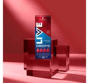 SCHWARZKOPF LIVE DROPS ПОЛУСТОЙКАЯ КРАСКА ДЛЯ ВОЛОС FIERY RED 30МЛ