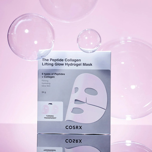 COSRX Peptide Collagen Glow Hydrogel Mask гідрогелева тканинна маска з пептидами та колагеном, 34 г