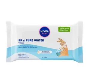 NIVEA BABY 99% PURE WATER ВОЛОГІ СЕРВЕТКИ БІОРОЗКЛАДНІ  57 ШТ