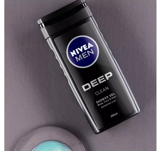 NIVEA MEN DEEP ГЕЛЬ ДЛЯ ДУШУ З АКТИВОВАНИМ ВУГІЛЛЯМ 500МЛ