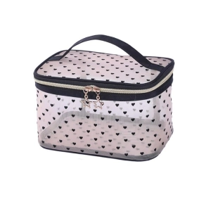 eCarla Бежевая косметичка с сердечками KS125