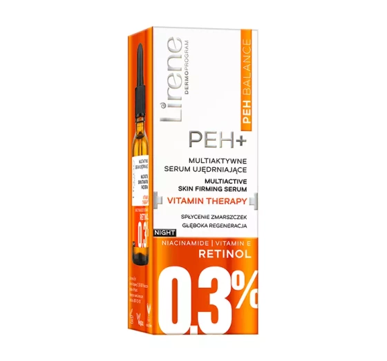 LIRENE PEH+ BALANCE МУЛЬТИАКТИВНА ЗМІЦНЮВАЛЬНА СИРОВАТКА НА НІЧ ПРОТИ ЗМОРШОК VITAMIN THERAPY 30МЛ