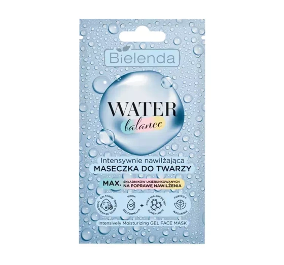 BIELENDA WATER BALANCE ИНТЕНСИВНО УВЛАЖНЯЮЩАЯ МАСКА ДЛЯ ЛИЦА 7МЛ