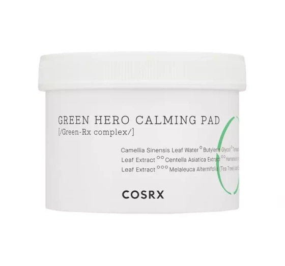 COSRX ONE STEP GREEN HERO CALMING PAD ДИСКИ ДЛЯ ОТШЕЛУШИВАНИЯ И УСПОКОЕНИЯ 70ШТ.
