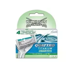 WILKINSON QUATTRO TITANIUM SENSITIVE КАРТРИДЖИ ДЛЯ БРИТВЫ 2 ШТ