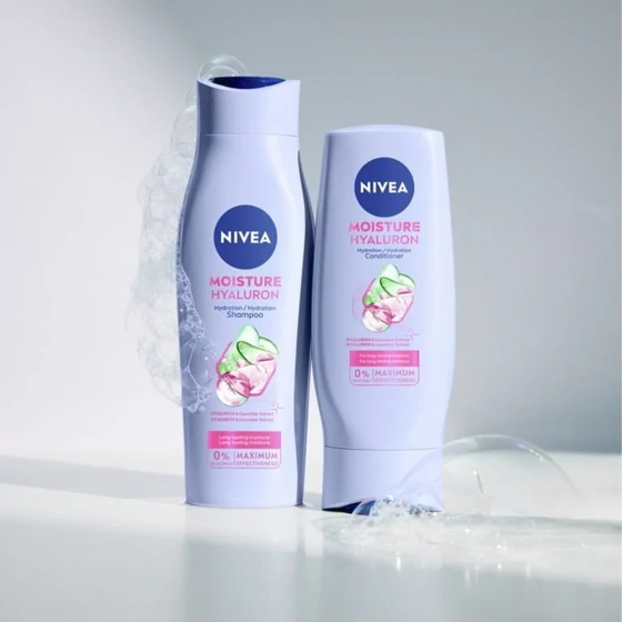 NIVEA MOISTURE HYALURON ЗВОЛОЖУЮЧИЙ ШАМПУНЬ ДЛЯ ВОЛОССЯ З ГІАЛУРОНОМ 400МЛ