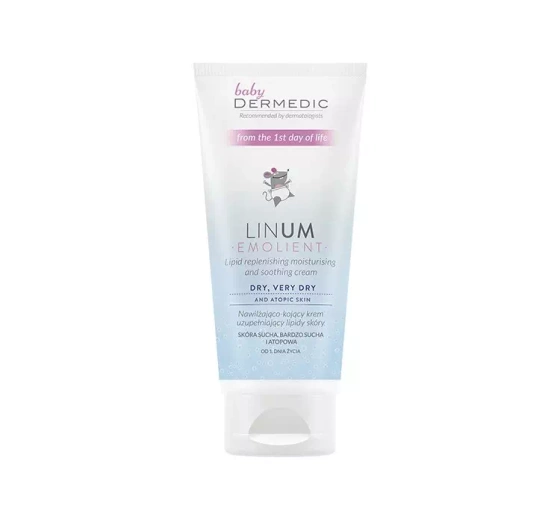 DERMEDIC BABY LINUM EMOLLIENT УВЛАЖНЯЮЩЕ-УСПОКАИВАЮЩИЙ КРЕМ ДЛЯ ДОПОЛНЕНИЯ ЛИПИДОВ КОЖИ 100МЛ