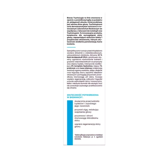 BIOVAX TRYCHOLOGIC DANDRUFF СИРОВАТКА ДЛЯ ШКІРИ ГОЛОВИ 50МЛ