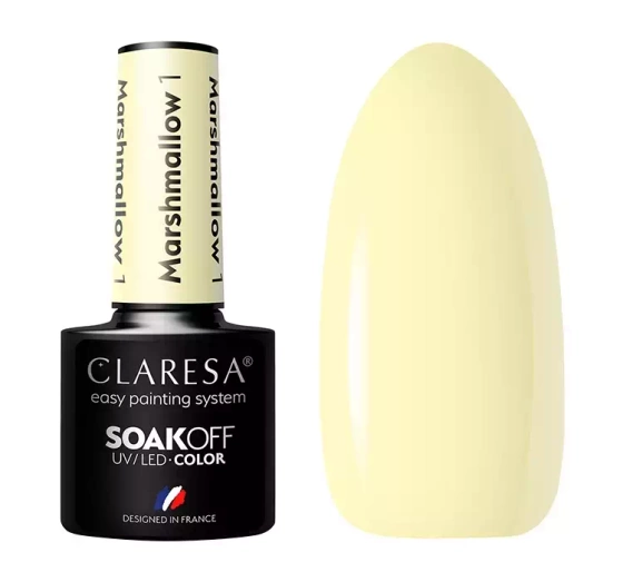CLARESA SOAK OFF ГЕЛЬ-ЛАК MARSHMALLOW 1 5МЛ