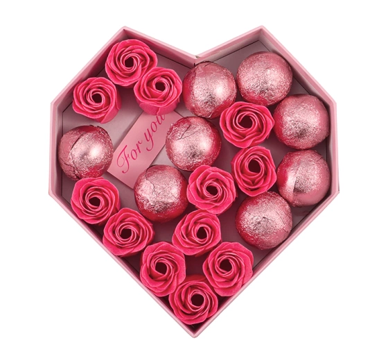 Нажмите на картинку, чтобы ее увеличить Aurora For You Peony & Cherry Amber подарочный набор бомбочки для ванны 8 x 30 г + мыло 12 x 4 г