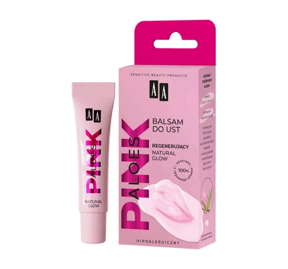 AA PINK ALOES ВОССТАНОВЛЯЮЩИЙ БАЛЬЗАМ ДЛЯ ГУБ NATURAL GLOW 10 Г