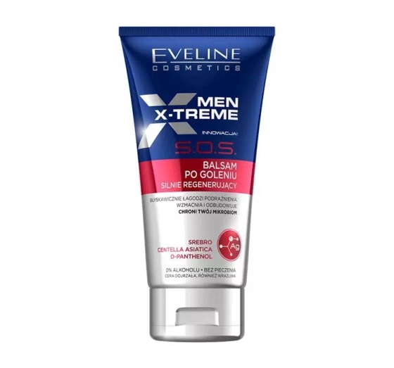 EVELINE MEN X-TREME SOS ІНТЕНСИВНО ВІДНОВЛЮЮЧИЙ БАЛЬЗАМ ПІСЛЯ ГОЛІННЯ 150МЛ