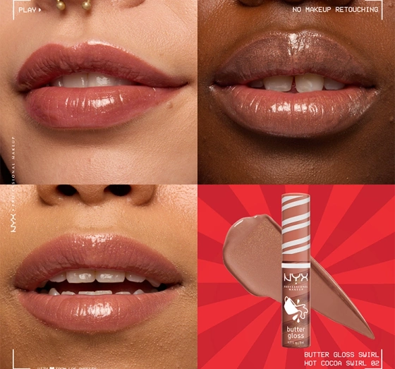 NYX Professional Makeup Butter Gloss Swirl блиск для губ 02 Hot Cocoa Swirl 8мл