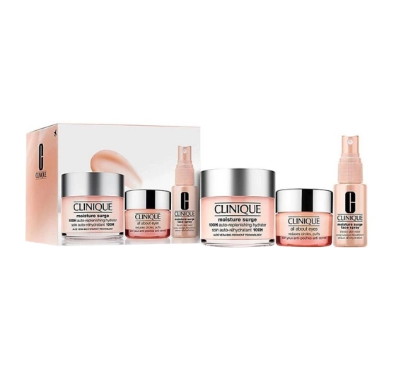 CLINIQUE MOISTURE SURGE TRAVEL EXCLUSIVE НАБІР КОСМЕТИКИ ДЛЯ ДОГЛЯДУ ЗА ОБЛИЧЧЯМ 